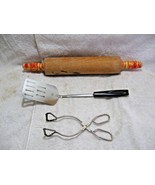 Vintage Collectible Kitchen Utensils-Tongs-Can Opener-Spatula-Spoons-Rol... - £13.39 GBP+