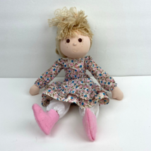 Vintage 80s Applause Gretchen Soft Body Doll 15&quot; Blonde Calico Dress Soft Body - £14.03 GBP