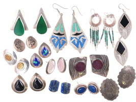 13pr Retro southwestern sterling silver earrings - $311.85