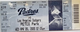 San Diego PADRES vs Los Angeles Padres Petco Park Apr 20 2005 7:05pm Ticket Stub - $3.95