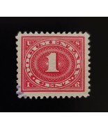 Series of 1917 1c U.S.A. Internal Revenue, Documentary, Carmine Rose Sco... - $1.84