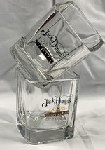 2 Jack Daniels Whiskey 8 oz Square Cocktail Glasses - $27.67