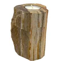 Petrified Wood Tall Single Candle Holder - £19.13 GBP