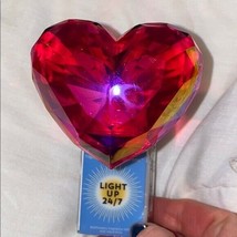 Bath &amp; Body Works Crystal Heart Valentine Red Pink Wallflower Nightlight Plug In - $24.70