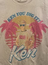 Official Barbie Brand “Ken You Dig It” White Graphic T-Shirt Medium Men - £12.73 GBP