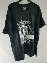 NWOT Mens We Whiskey You A Merry Christmas T Shirt Black size Large Crazy Dog - £9.79 GBP