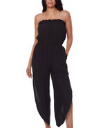 Bar III Tulip Pant Tube Jumpsuit Black Size Medium Strech Sleeveless Poc... - $34.49 CAD
