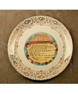 VTG Religious Plate The Ten Commandments Gold Printed Serving Collector&#39;... - €14,43 EUR