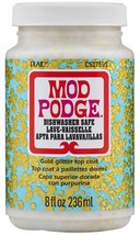 Plaid Mod Podge Dishwasher Safe Glitter Sealer-8oz Gold CS27593 - £11.41 GBP