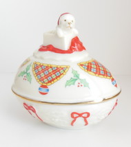 Vintage Lenox Trinket Holder The Christmas Surprise Collector Egg Puppy Dog - $12.95