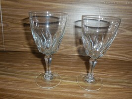 2 Cristal d&#39;Arques 24% Lead Crystal Flamenco Stemmed Wine Glasses - 6&quot; - £6.24 GBP