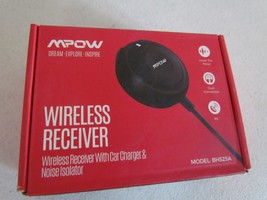 MPOW Wireless Receiver W/Car Charger &amp; Noise Isolator BH525A 3.5 mm Aux ... - $14.95