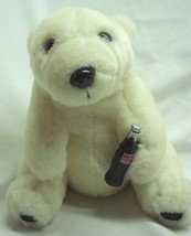 Vintage 1993 Coca-Cola Coke Polar Bear With Soda Bottle 8&quot; Plush Stuffed Animal - £12.92 GBP