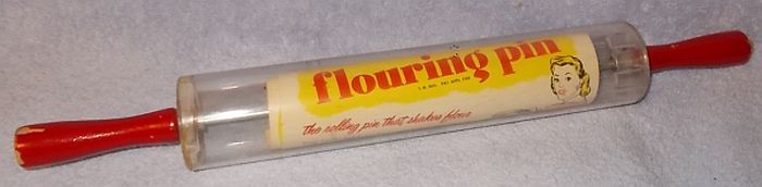 Vintage Kay Perkins Flouring Rolling Pin Ca. 1950's Unique - $9.95