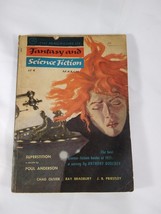 The Magazine Of Fantasy And Science Fiction 1956 Ray Bradbury, Chad Oliver - $5.93