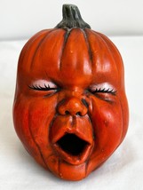 Hand Painted Yawning Baby Ceramic Pumpkin Halloween Decoration Figure - ... - $29.02