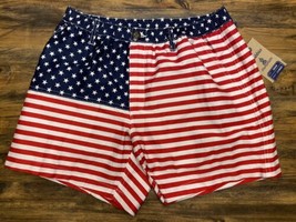 Chubbies The ‘Mericas Zippered Fly Flat Front USA Flag 4th Shorts Men’s ... - £21.74 GBP