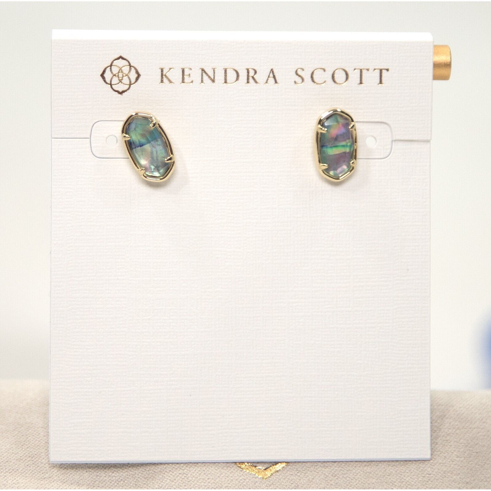 Kendra Scott Grayson Abalone Illusion Statement Stud Earrings NWT - $58.91