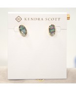 Kendra Scott Grayson Abalone Illusion Statement Stud Earrings NWT - £47.23 GBP