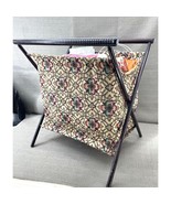 Vintage Foldable Wood Frame Sewing Basket Caddy w/ Yarn &amp; Notions NOS - €31,95 EUR