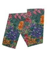 2 VTG Bold Watercolor Abstract Floral 42&quot; W x 84&quot; L Curtain Panels w/Tie... - $34.99