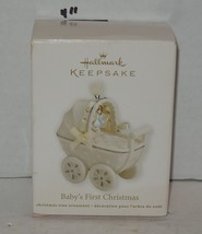 2011 Hallmark Keepsake Ornament Baby&#39;s First Christmas Porcelain Stroller Buggy - $24.75