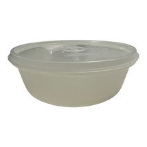 Vintage Tupperware Sheer Bowl with Lid – 6.5&quot; x 2.5&quot; – Translucent Frost... - $14.00