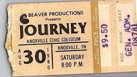 Journey Konzert Ticket Stumpf August 30 1980 Knoxville Tennessee - £38.76 GBP