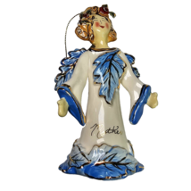 blue sky clayworks heather goldminc Christmas 2003 MOTHER Ornament bell 5&quot; Blue - £24.12 GBP