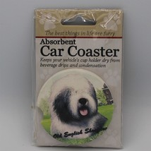 Super Absorbent Car Coaster - Dog - Old English Sheepdog - £4.30 GBP