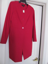 TALBOTS COAT WOVEN POLY WOOL BLEND TAILORED RED SIZE 8 ORIG $229.00 NWT - $99.00