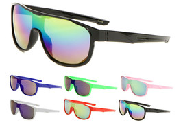 KIDS SLIM SPORT WRAP AROUND SUNGLASSES ONE PIECE SHIELD LENS RETRO OUTDO... - $8.95