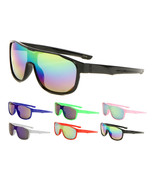 KIDS SLIM SPORT WRAP AROUND SUNGLASSES ONE PIECE SHIELD LENS RETRO OUTDO... - $132.10 MXN