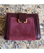 Avon 1980s Star Brand Vintage Leather&amp; Suede  Burgundy Wallet 4 x 4.5 Wo... - $27.93 CAD
