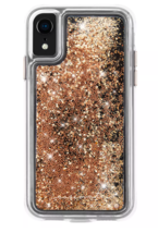 Case-Mate iPhone Xs Max Gold Waterfall Clear Plastic Protective Phone Case NEW - $8.77