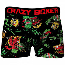 Crazy Boxers Mountain Dew Jungle Men&#39;s Boxer Briefs Black - £15.92 GBP