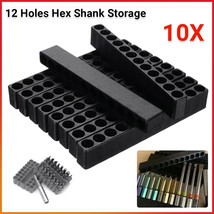 10x Plastic Screwdriver Head Storage 12 Holes Hex Shank Screwdriver Bit ... - $7.90