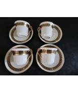 Gorham Flintridge “Gold Forum” Set of 4 Cups and Saucers Vintage - $31.79