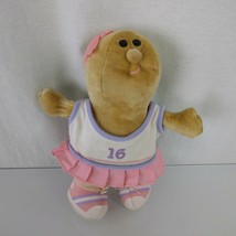Avon Somersaults Stuffed Plush # 16 9.5&quot; Girl Peanut Pink Bow Dress - £19.45 GBP
