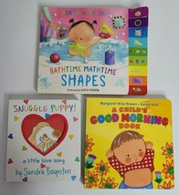 Lot of 3 Children BOARD Books: Snuggle Puppy! Boynton Good Morning Katz Bathtime - £7.12 GBP