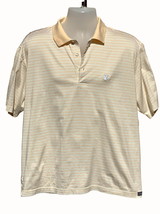 Peter Millar mens yellow striped collared polo short sleeve shirt size medium - £18.15 GBP
