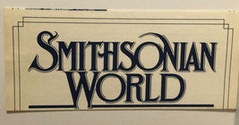 Vintage Smithsonian World Brochure Washington DC BR13 - $9.89