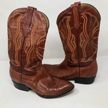Cuadra Genuine Teju Lizard Skin Western Cowboy Boots Sz 7.5 Western Rancher - £158.06 GBP