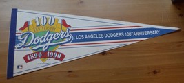 Los Angeles Dodgers 1990 100th Anniversary Logo pennant MLB Wincraft - £11.60 GBP