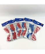 5 Beistle Glitz &#39;n Gleam Sequin Bow Tie Costume 4th of July Red Blue Sil... - $321.95 MXN