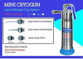 300 ml Mini Cryo Can Liquid Nitrogen Sprayer for dermatology different probes r, - £166.09 GBP