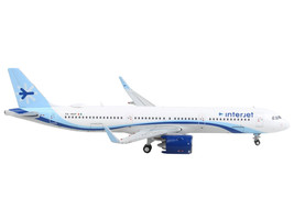 Airbus A321neo Commercial Aircraft Interjet White w Blue Stripes Tail 1/400 Diec - £42.84 GBP