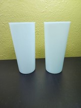 Tupperware #115 Plastic Tumblers Drinking Glass 12oz Pastel Green Cups Vintage 2 - £9.60 GBP