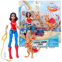 Year 2017 Dc Comics Super Hero Girls With Pet 6 Inch Figure Wonder Woman + Jumpa - £35.38 GBP