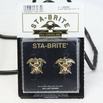 WWII Eagle Crossed Sword Key Blue Enamel Quartermaster Pin Sta-Brite IRA... - $22.53